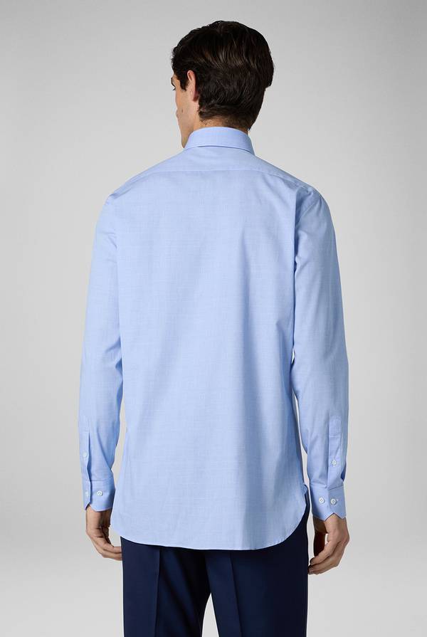 Lab. Pal Zileri Camicia Principe di Galles azzurra Sconto