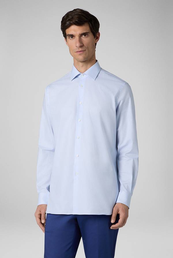 Lab. Pal Zileri Camicia azzurra con micro struttura Offerta