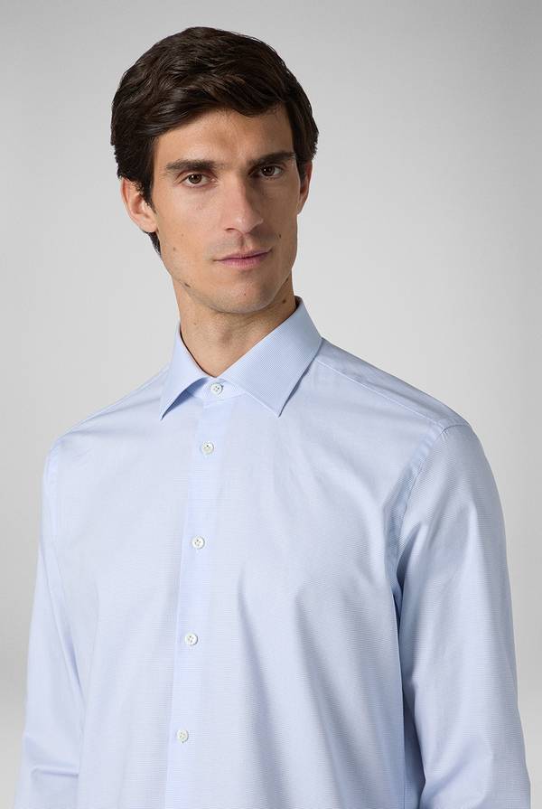 Lab. Pal Zileri Camicia azzurra con micro struttura Offerta