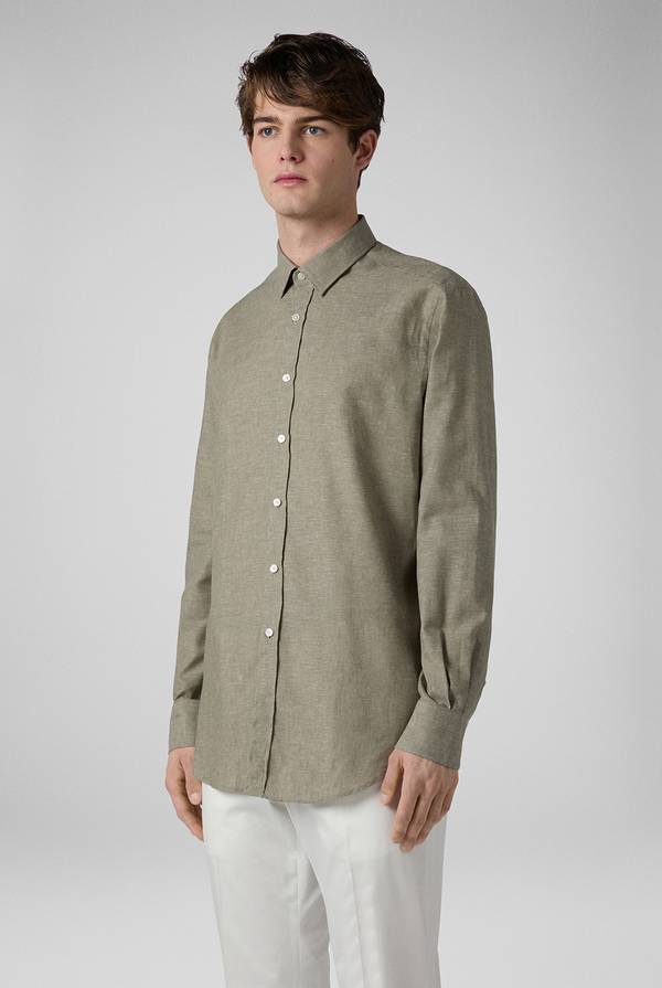 Lab. Pal Zileri Camicia in lino e cotone Outlet