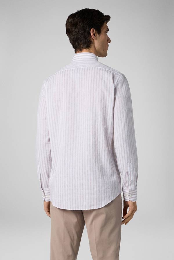 Lab. Pal Zileri Camicia a macro righe bianche e azzurre Negozio