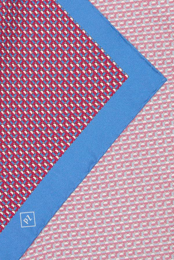 Lab. Pal Zileri Pochette in seta con motivo geometrico In Linea