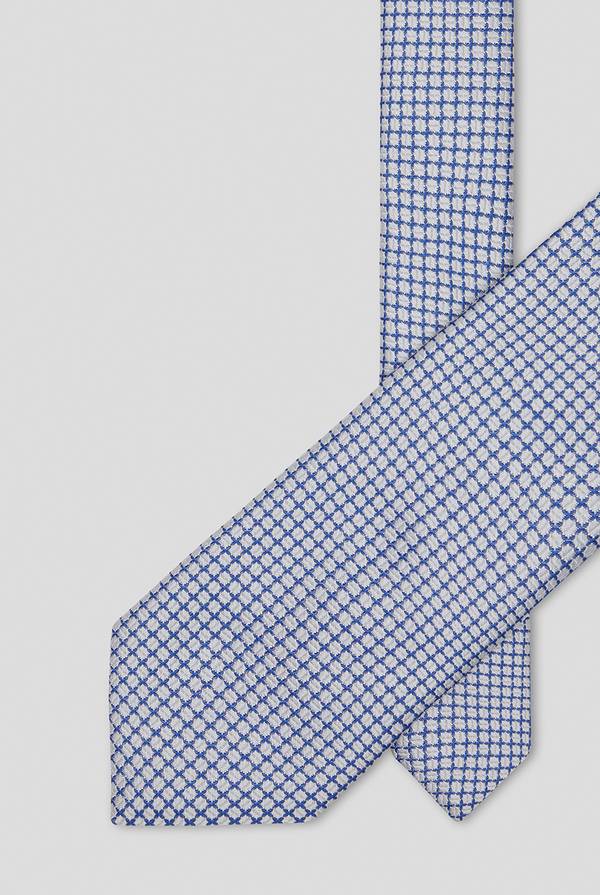 Lab. Pal Zileri Cravatta con micro lavorazione jacquard nei toni dell'azzurro Vendita