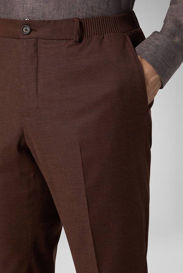 Lab. Pal Zileri Pantalone classico in lana e bamboo Sostegno trimestrale
