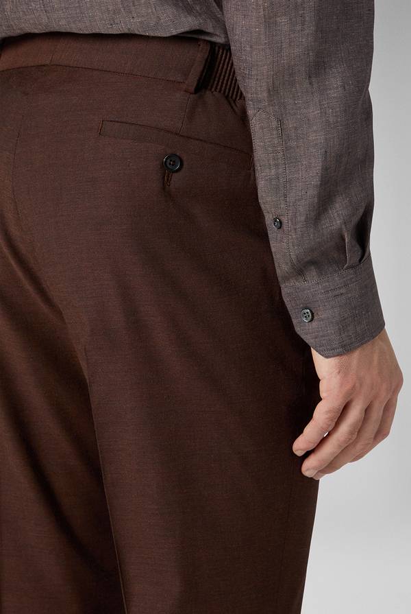 Lab. Pal Zileri Pantalone classico in lana e bamboo Sostegno trimestrale