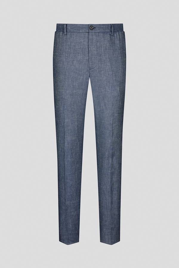 Lab. Pal Zileri Pantalone in lino e cotone stretch