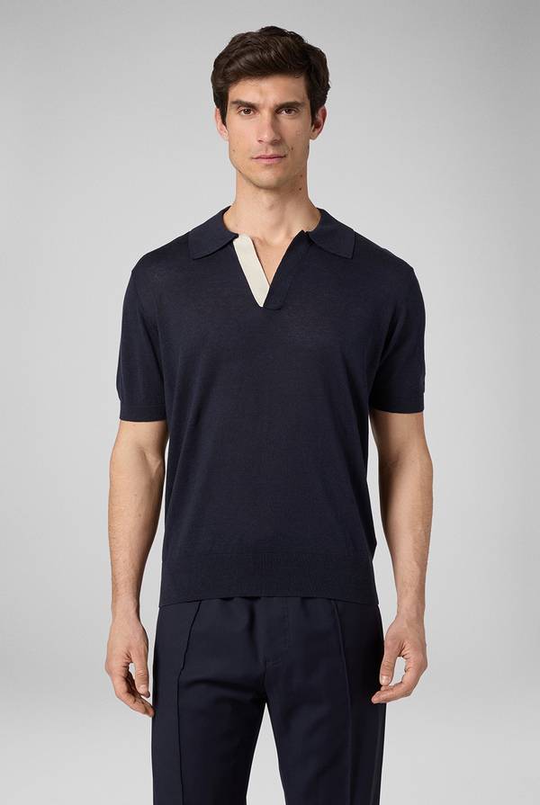 Lab. Pal Zileri Polo in maglia di lino e seta color senape Fino Al -60%