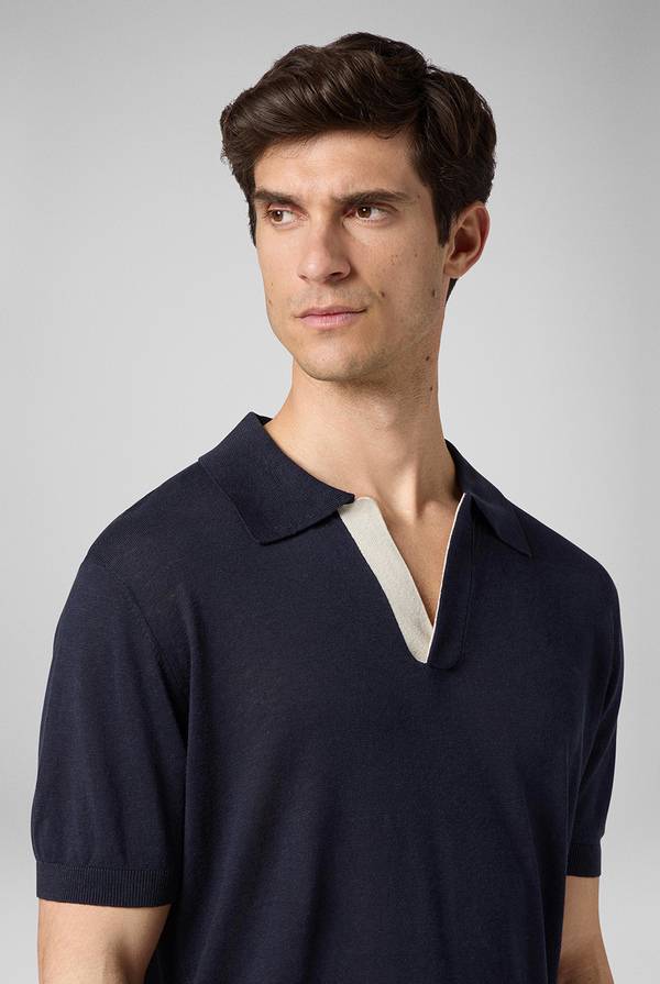 Lab. Pal Zileri Polo in maglia di lino e seta color senape Fino Al -60%