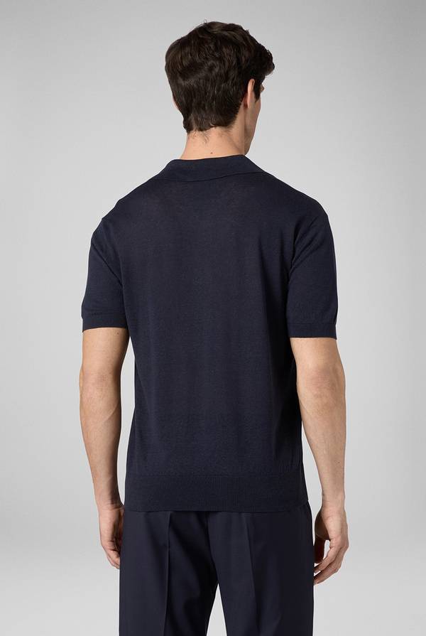 Lab. Pal Zileri Polo in maglia di lino e seta color senape Fino Al -60%