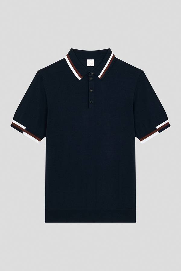 Lab. Pal Zileri Polo in maglia con dettagli a contrasto