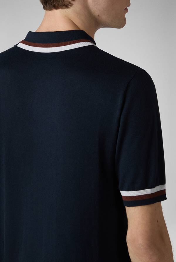 Lab. Pal Zileri Polo in maglia con dettagli a contrasto Sottocosto