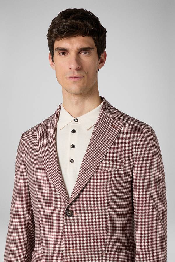 Lab. Pal Zileri Giacca Effortless in jersey con motivo pied de poule Soddisfazione Garantita