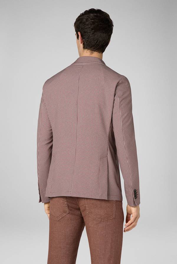 Lab. Pal Zileri Giacca Effortless in jersey con motivo pied de poule Soddisfazione Garantita