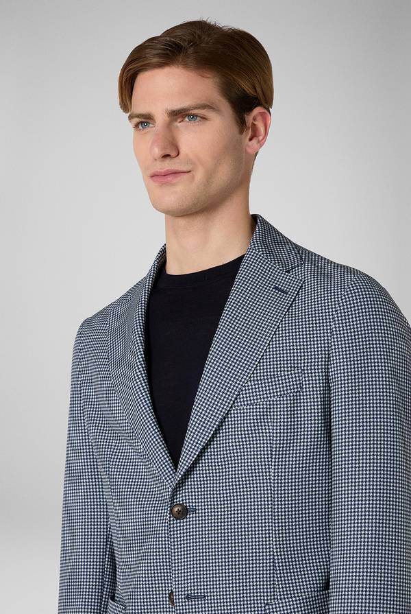 Lab. Pal Zileri Giacca Effortless in jersey con motivo pied de poule Acquista Ora