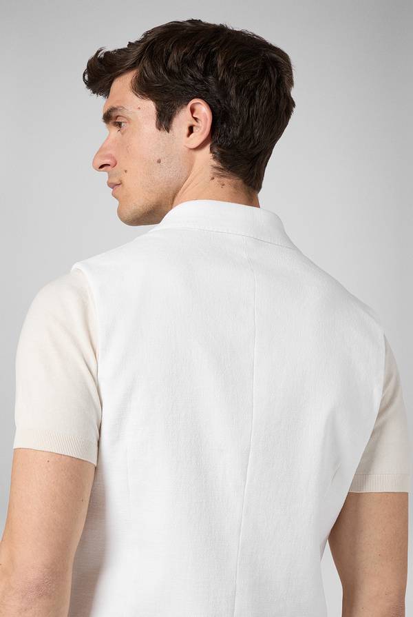 Lab. Pal Zileri Gilet doppiopetto bianco con macro bottoni Prezzo Ridotto