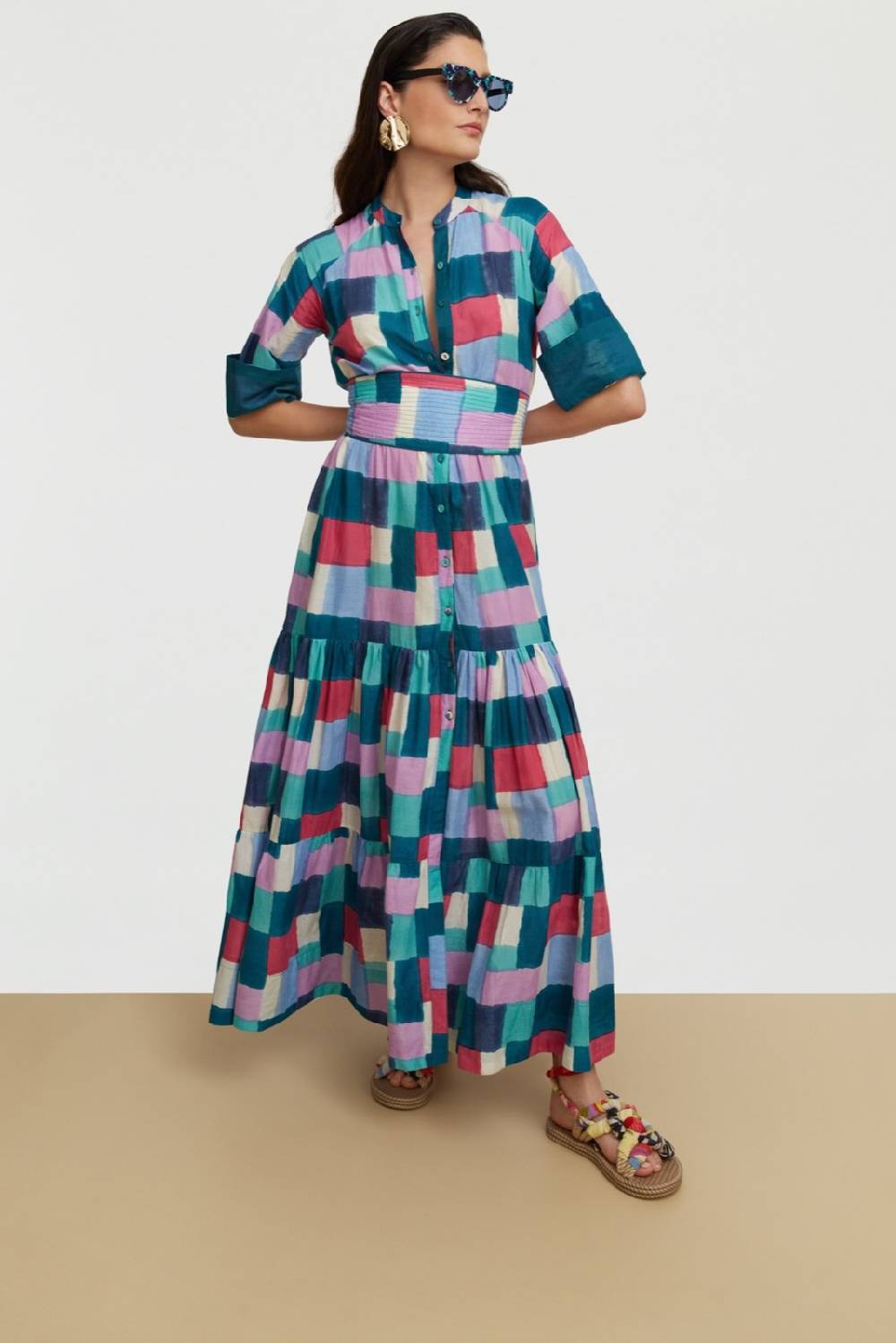 ﻿Lisa Corti abito rambagh geesband peacock 2025