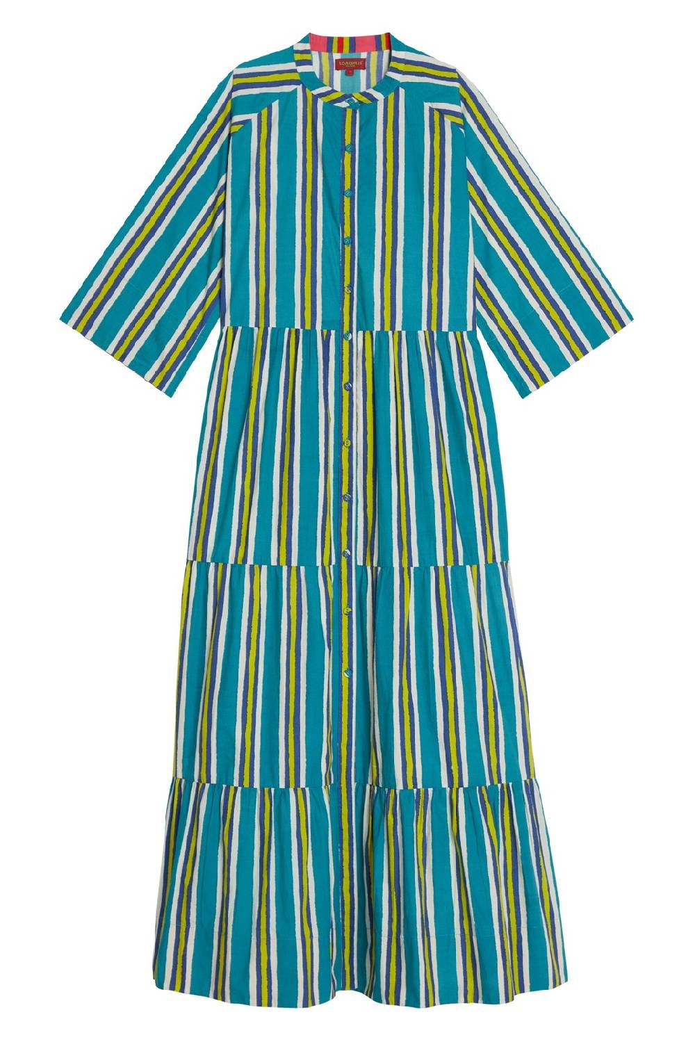 Lisa Corti abito rambagh crazy stripes peacock Promozione