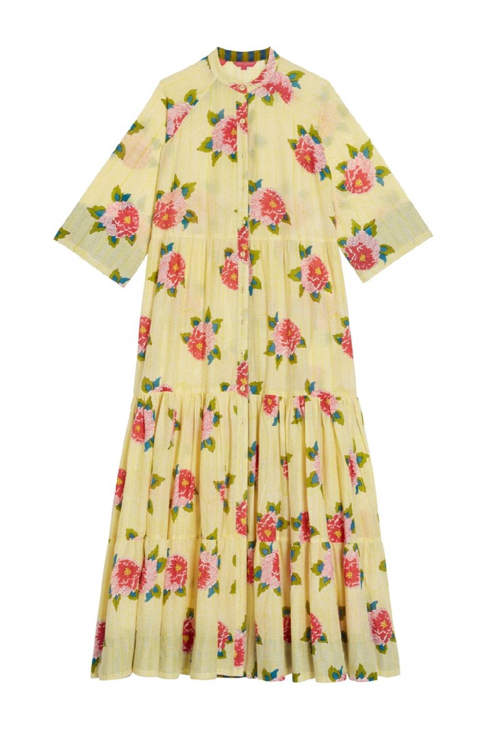 Lisa Corti abito rambagh barwara light yellow Spedizione Gratuita