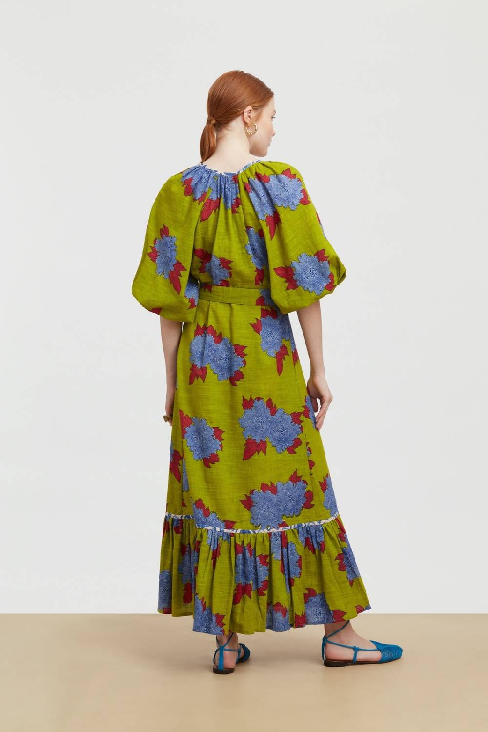Lisa Corti abito mandili abhanery peony acid green Negozi Online
