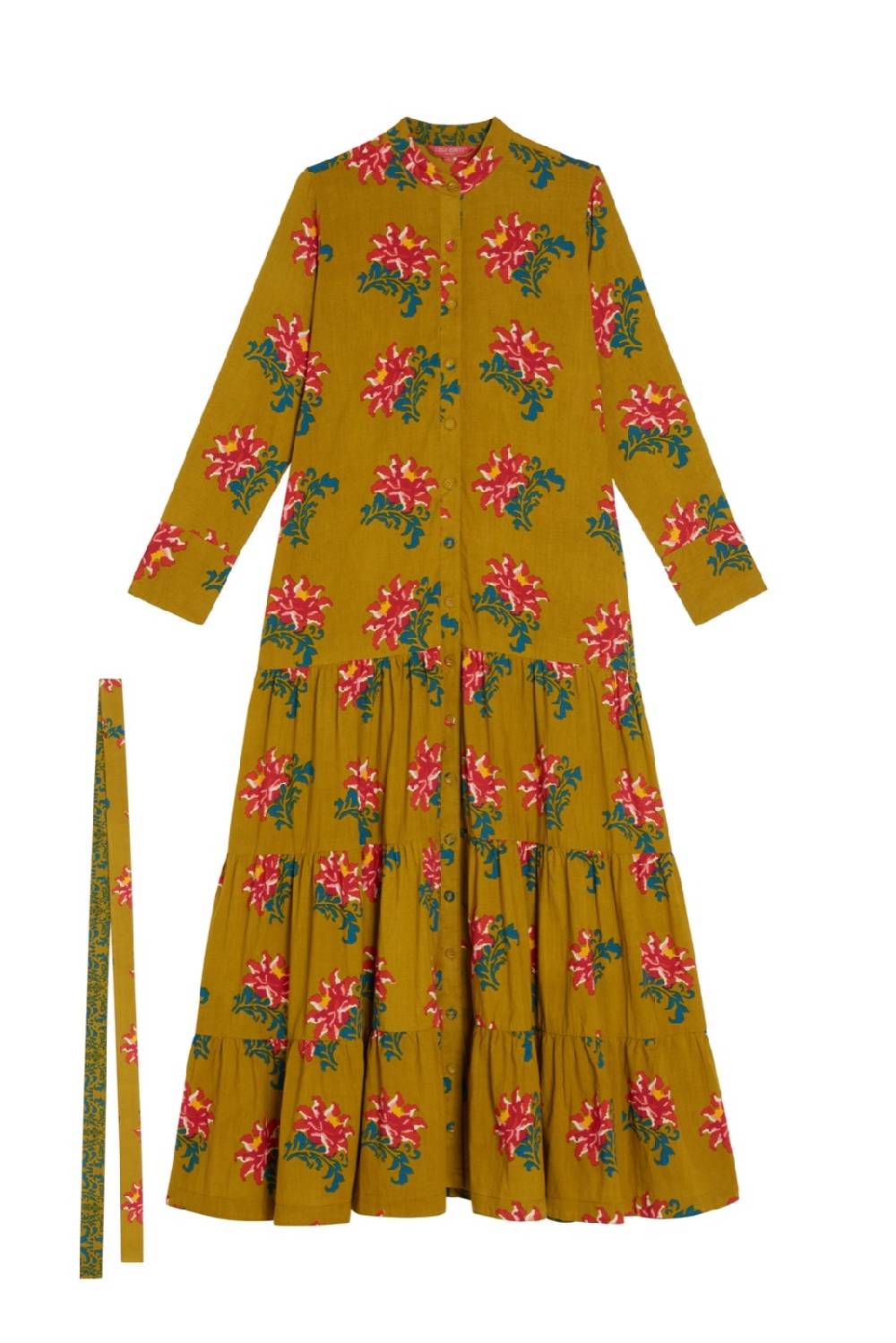 Lisa Corti abito tulsi tangeri rose olive green Consegna Veloce
