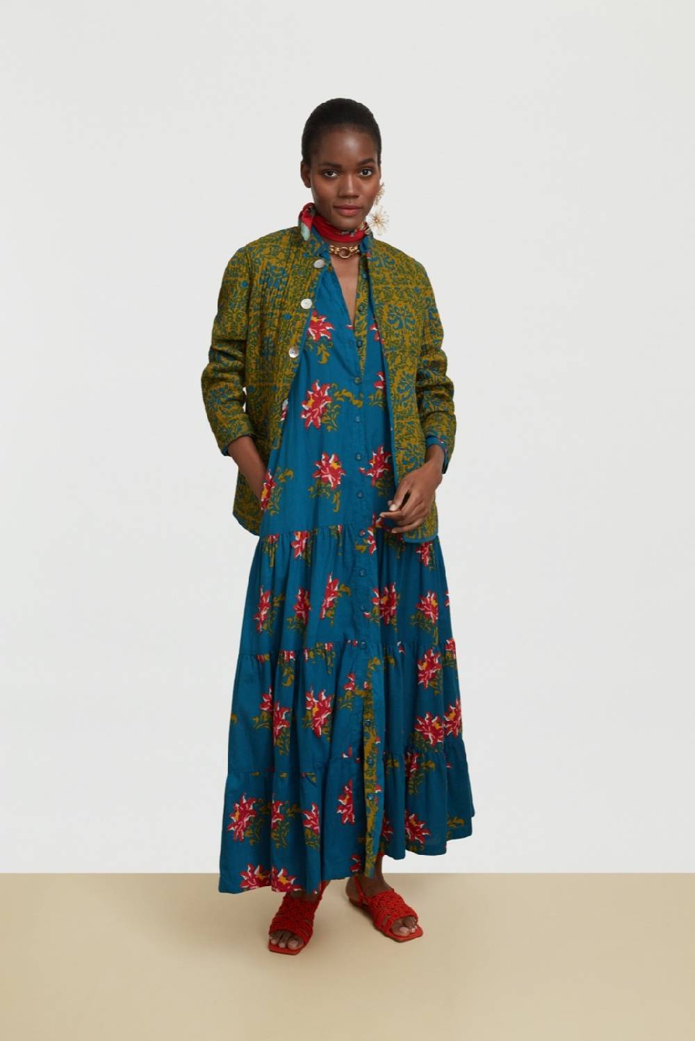 Lisa Corti abito tulsi tangeri rose teal Promozione Limitata