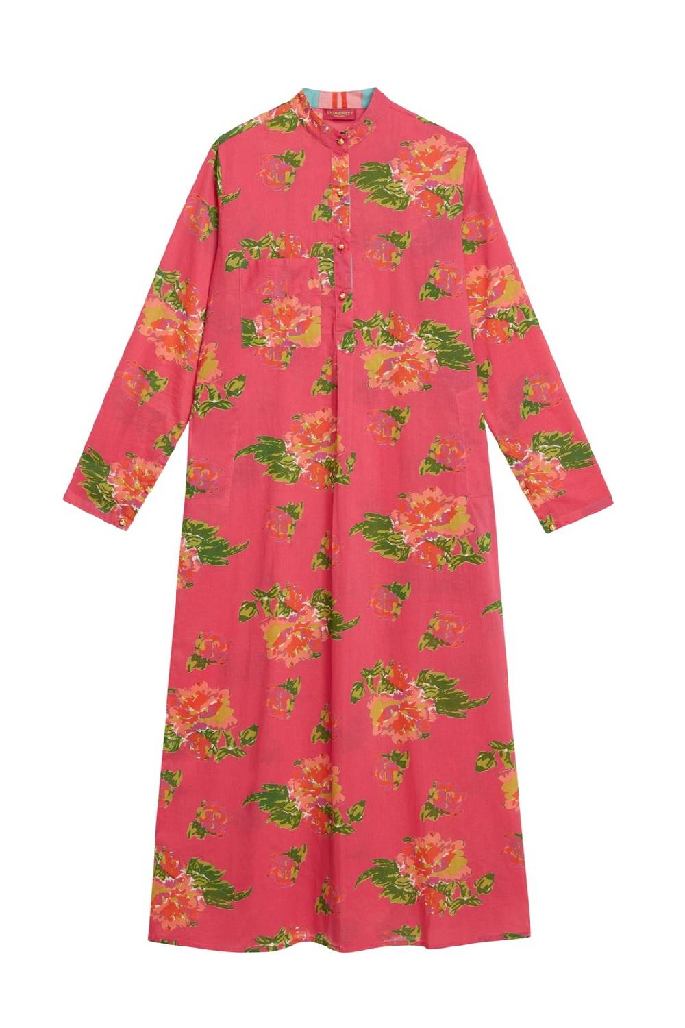 Lisa Corti kurta lunga azhar flower fuxia Convenienza