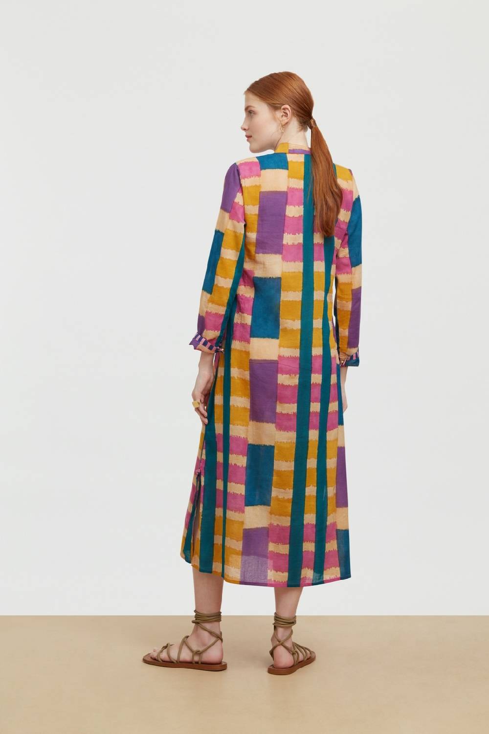 Lisa Corti kurta lunga aperta ankara mustard Novità