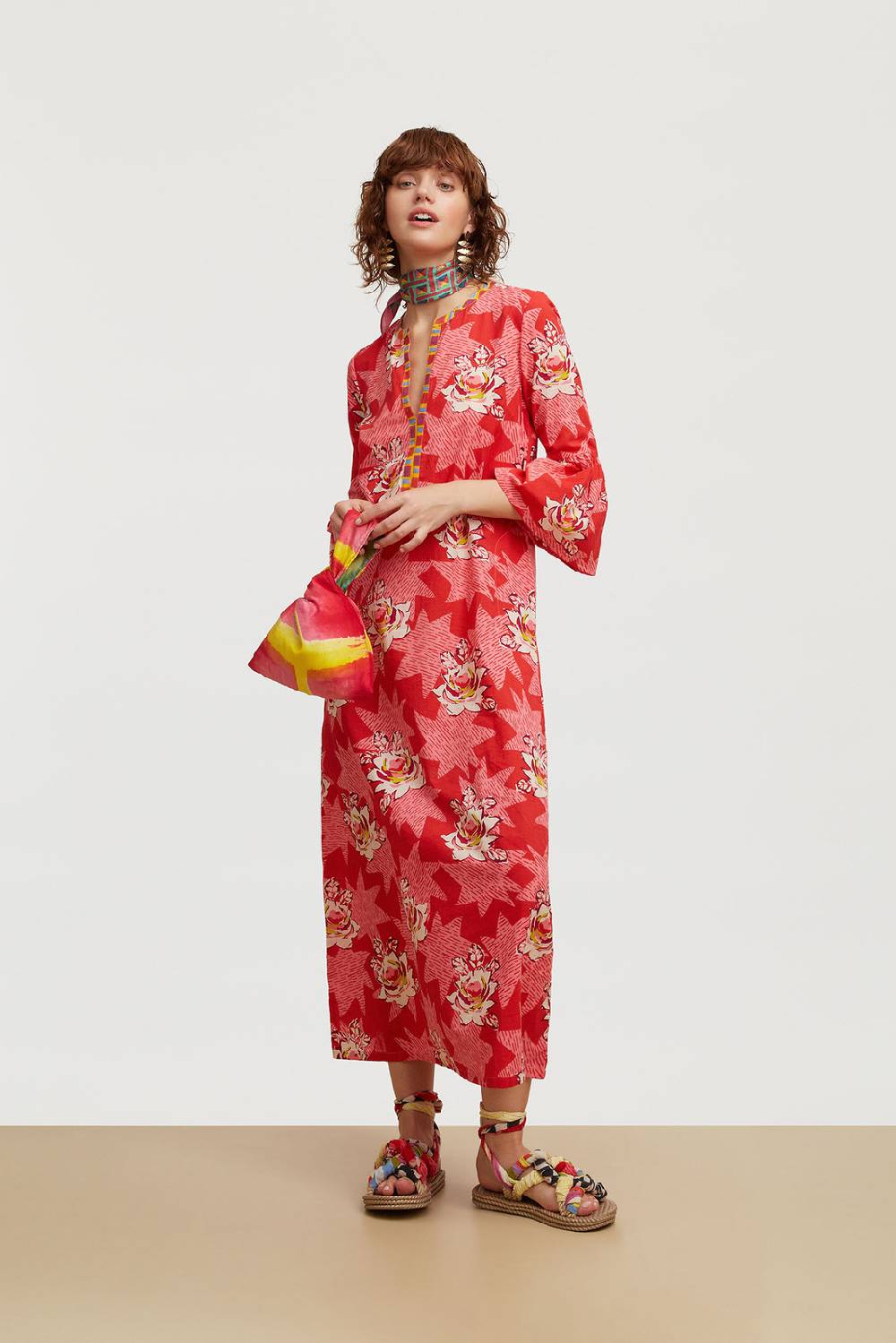 Lisa Corti abito ethesian star flower red Outlet