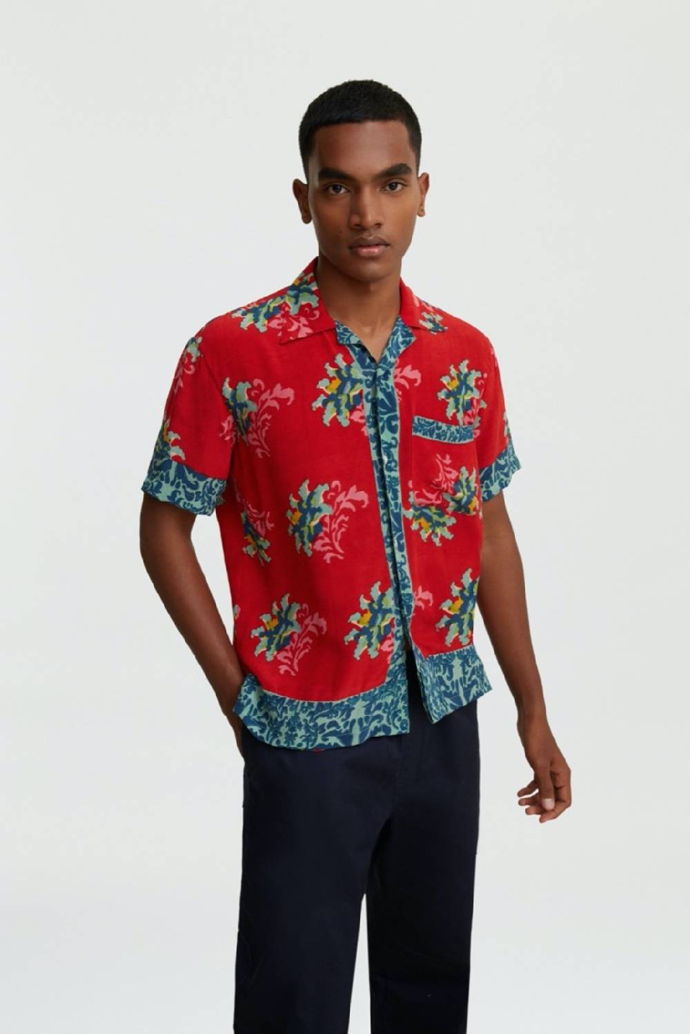 Lisa Corti camicia foulard tangeri flower coral Vendite Flash