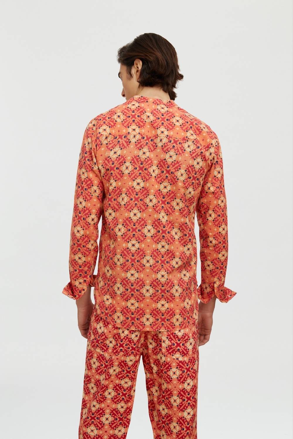 Lisa Corti camicia santorini morocco design red Nuova