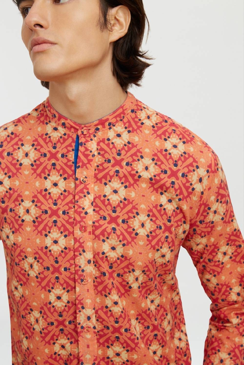 Lisa Corti camicia santorini morocco design red Nuova