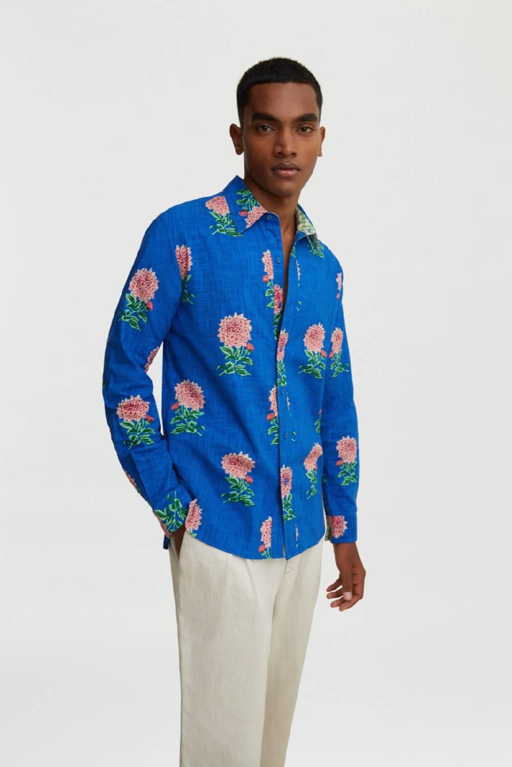 Lisa Corti camicia acapulco mamagoto royal blue 2025