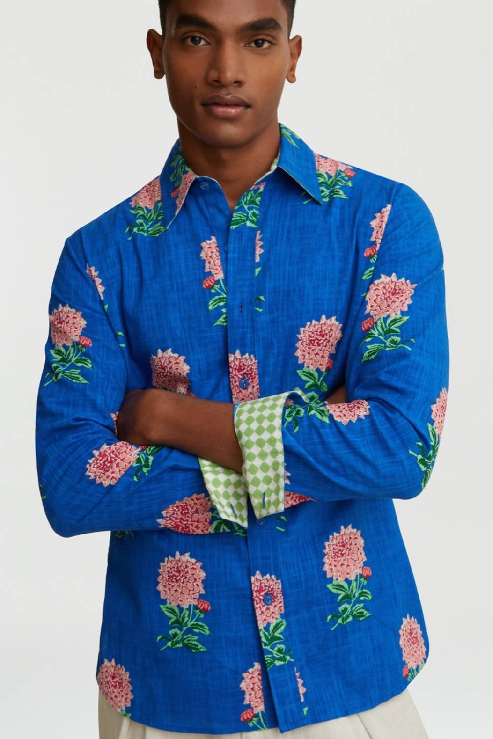 Lisa Corti camicia acapulco mamagoto royal blue 2025