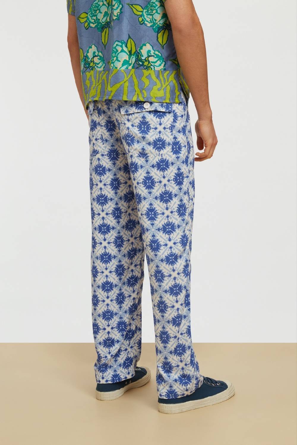 Lisa Corti pantalone dinghi marocco design blue Spedizione Gratuita