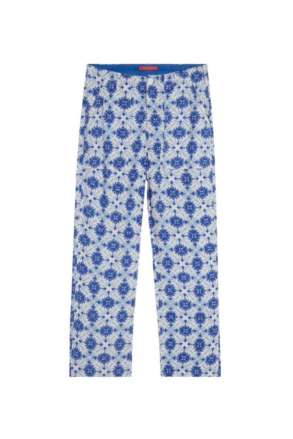 Lisa Corti pantalone dinghi marocco design blue Spedizione Gratuita