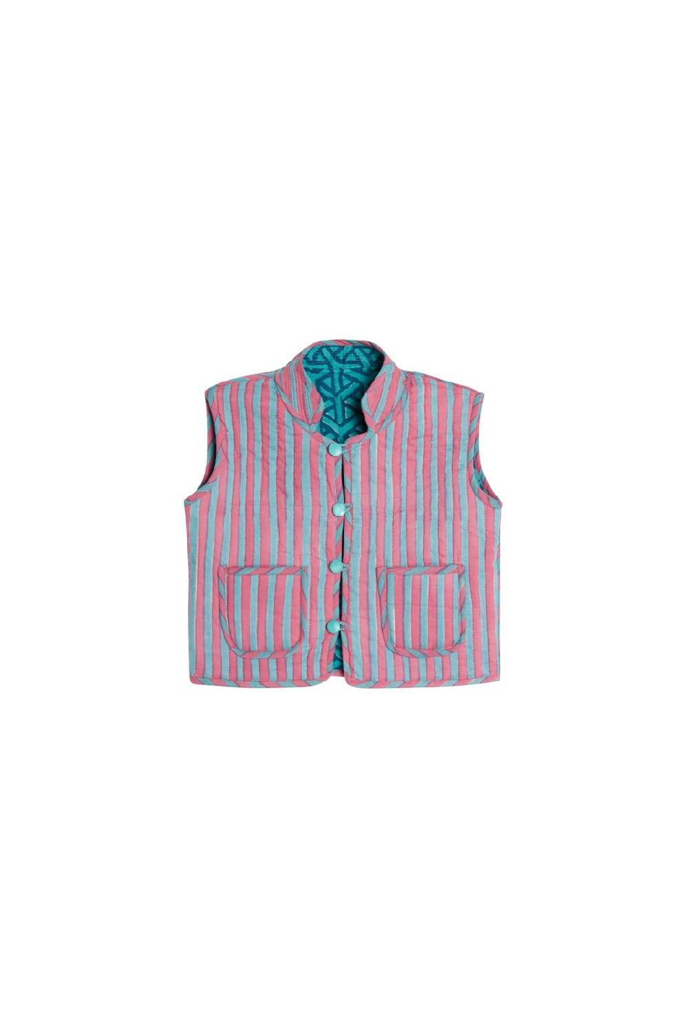 Lisa Corti gilet reversibile vienna peacock veronese Convenienza