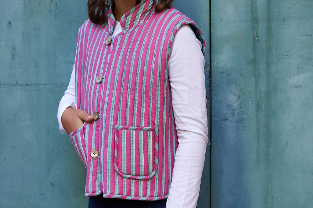 Lisa Corti gilet reversibile vienna peacock veronese Convenienza