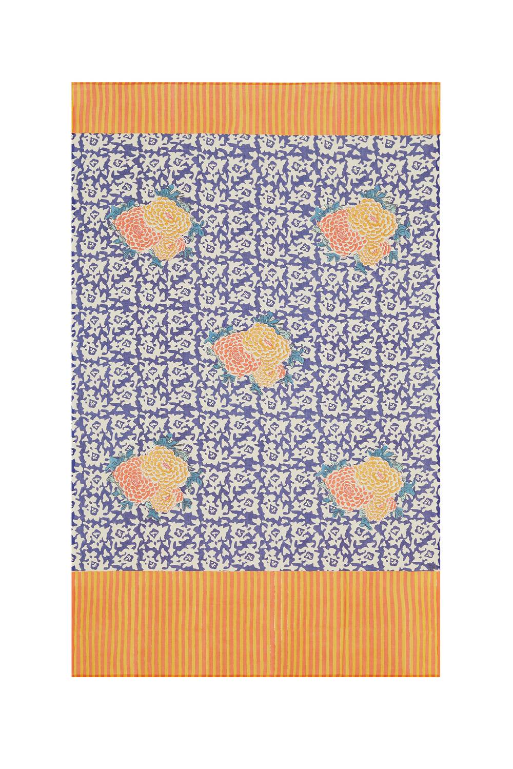 Lisa Corti pareo arabesque corolla blue natural Offerte
