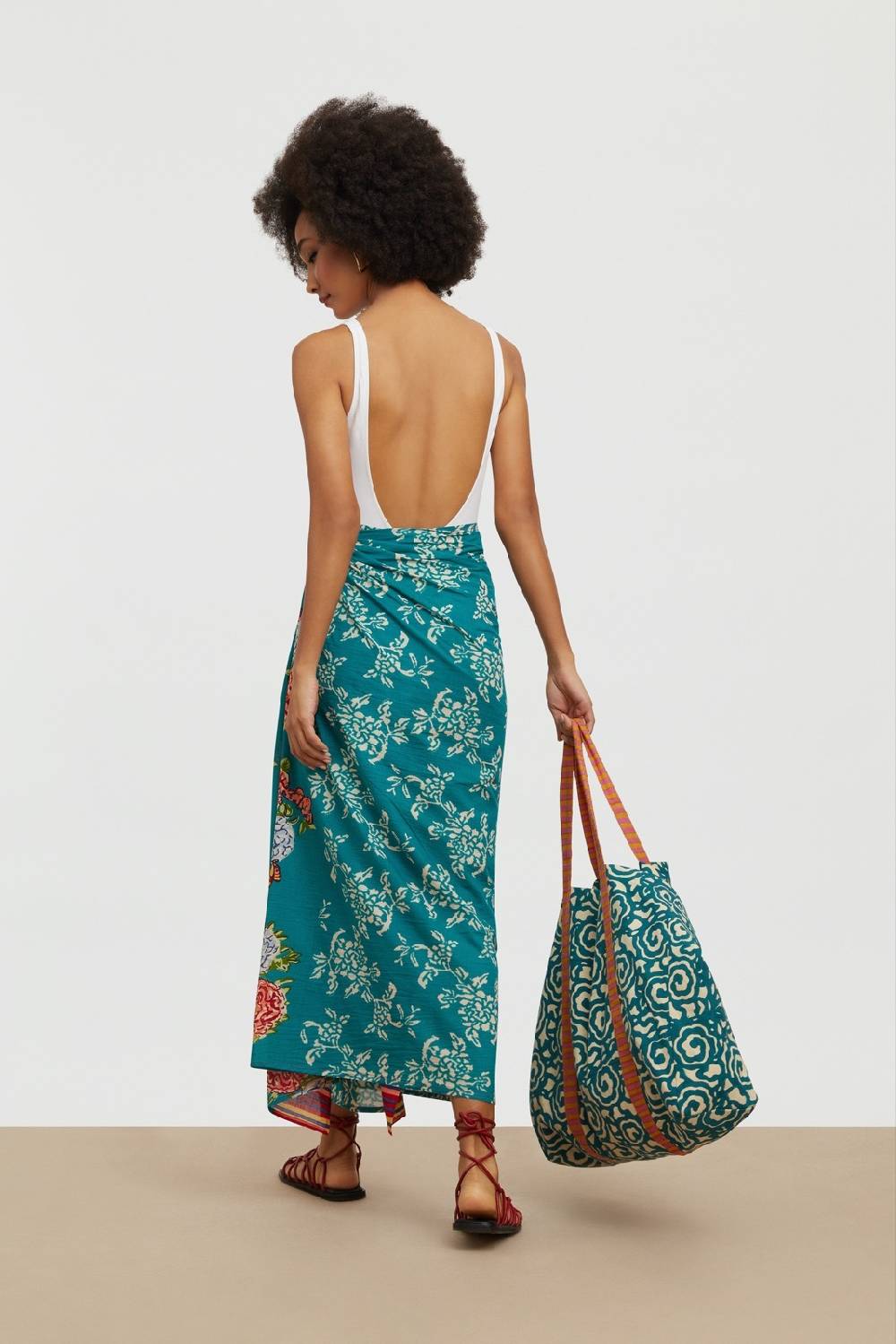 Lisa Corti pareo kandem queen green Sconto