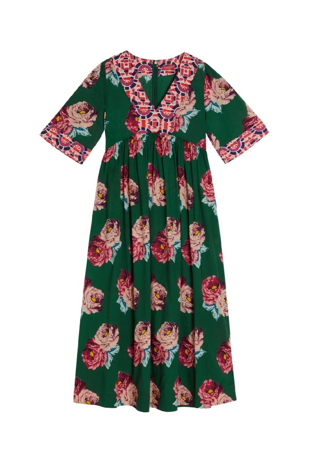 Lisa Corti abito gypsy folk rose green Offerta
