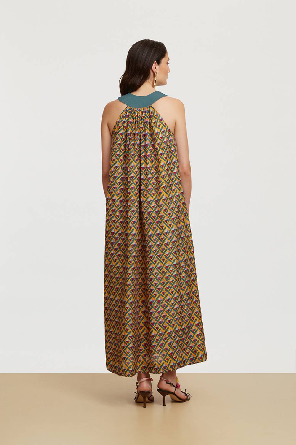 Lisa Corti abito ninbu giza gold Saldi Di Fabbrica