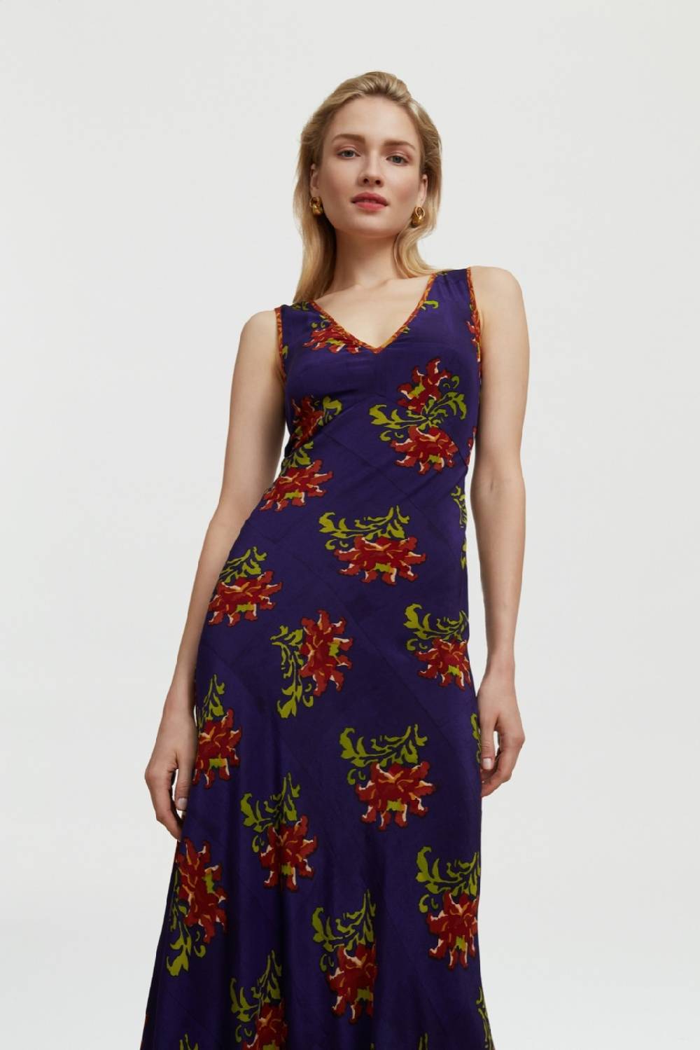 Lisa Corti abito sofia tangeri flower purple Vendite Flash