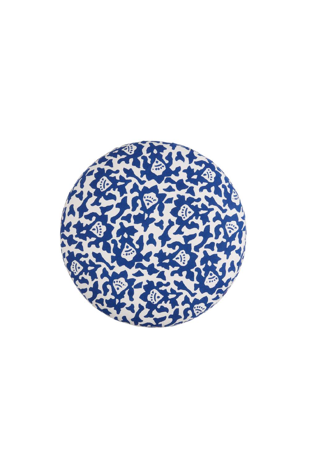 Lisa Corti pouf arabesque blue stripes blue natural Nuova
