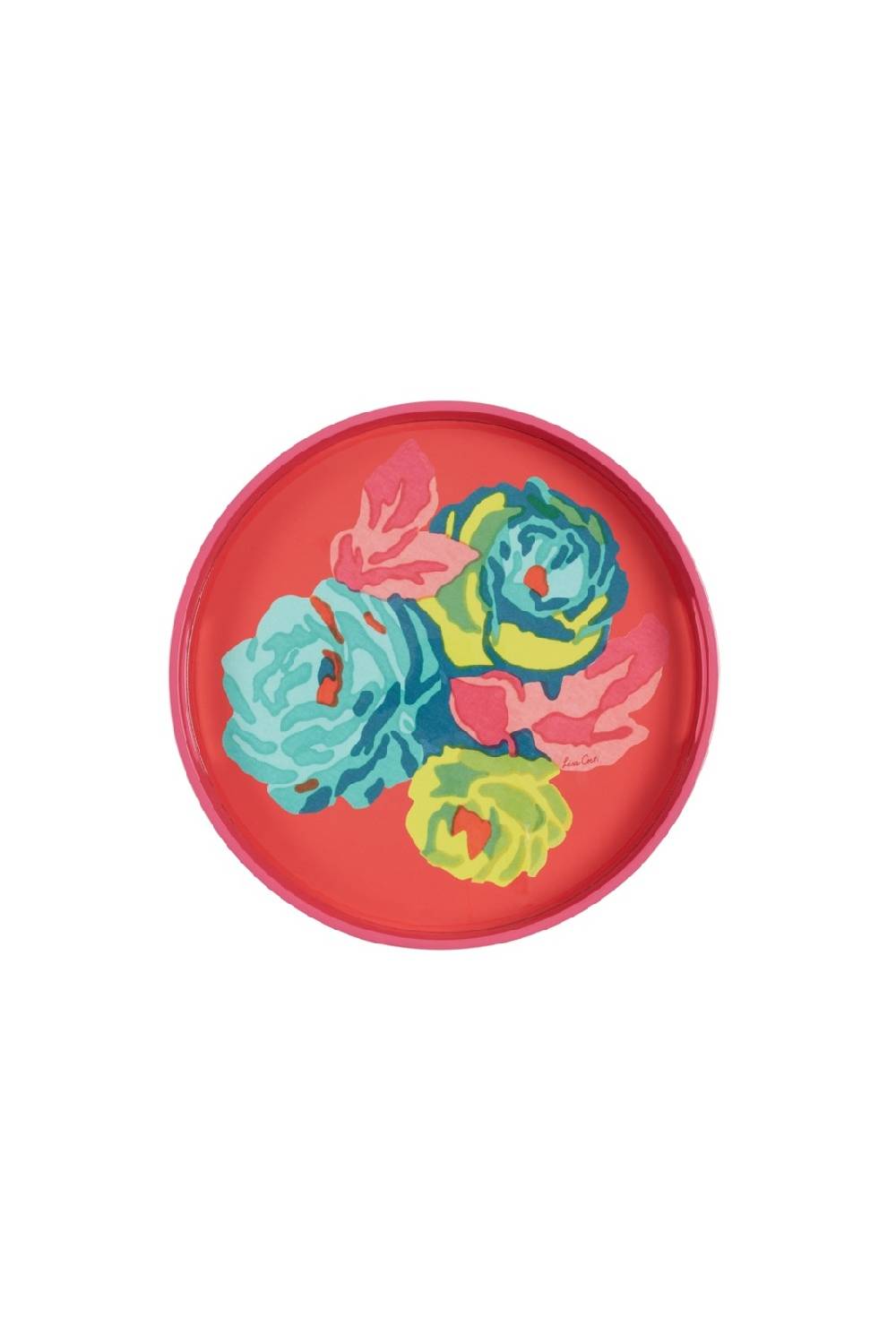 Lisa Corti vassoio rotondo nizam flower geranium
