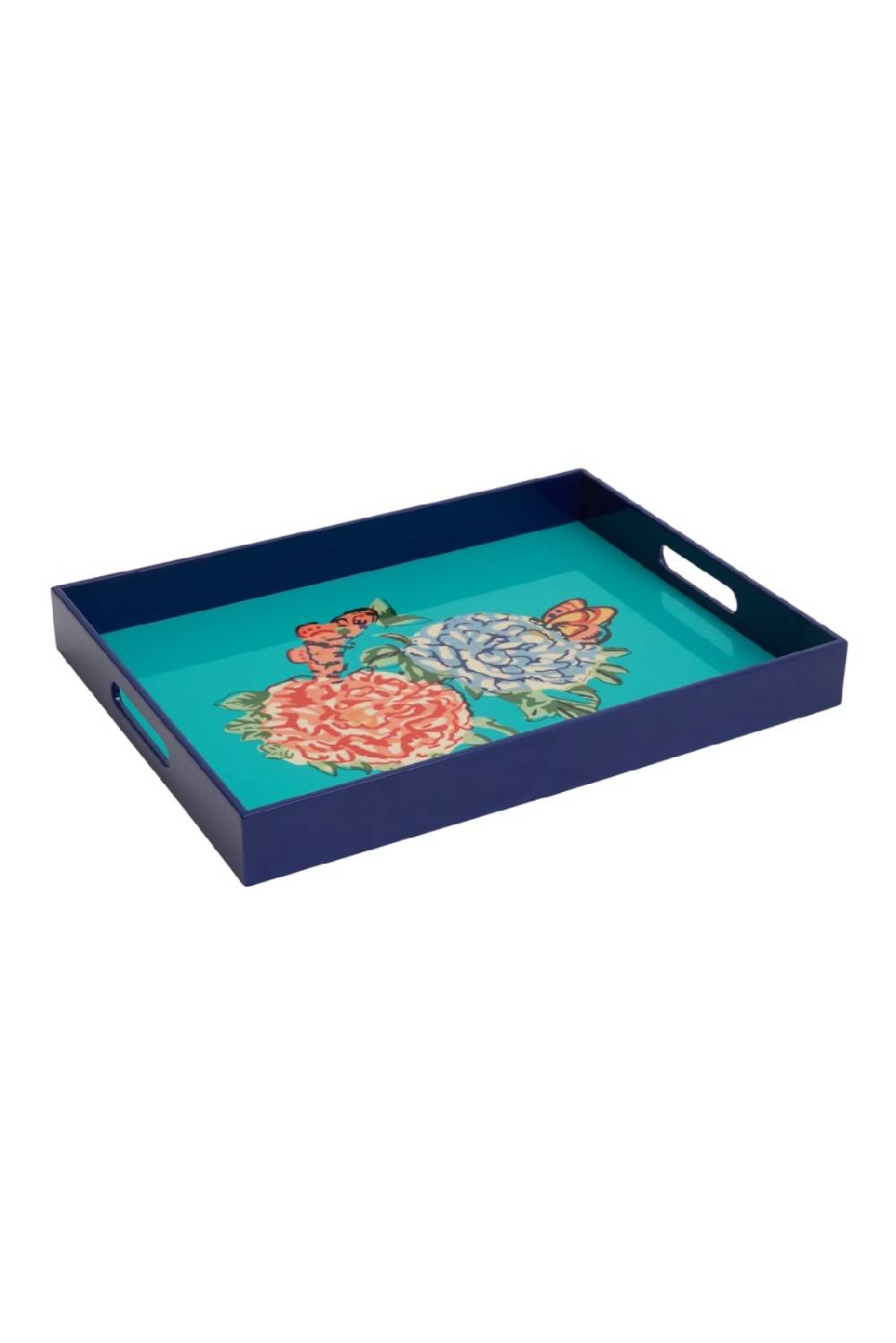 Lisa Corti vassoio rettangolare queen flower green Promozione