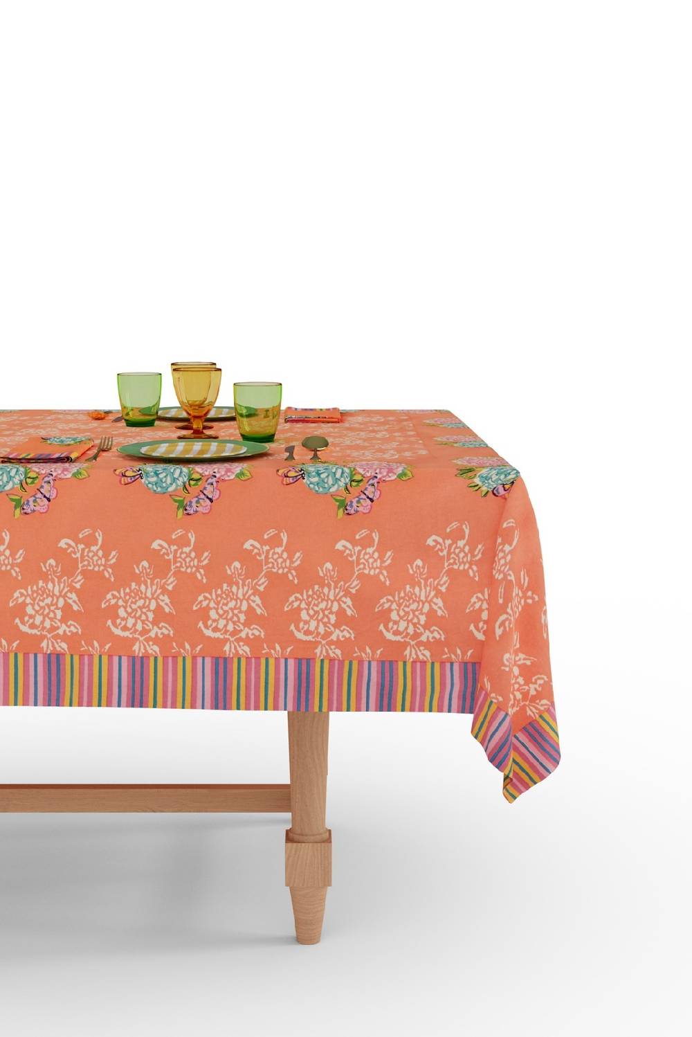 Lisa Corti telo cotone 140x240cm kandem queen peach Spedizione Gratuita