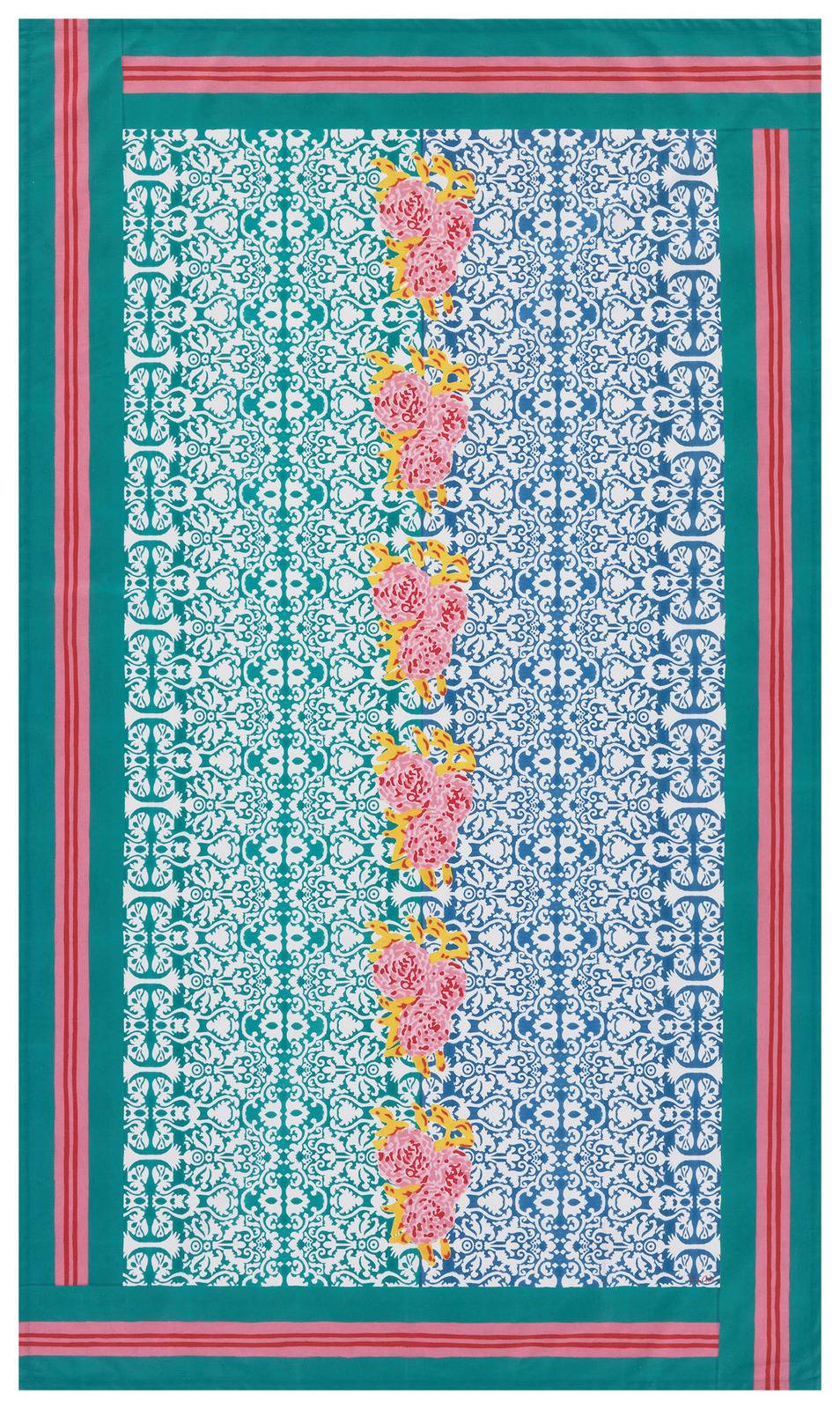 Lisa Corti telo cotone 140x240cm dam dam veronese blue