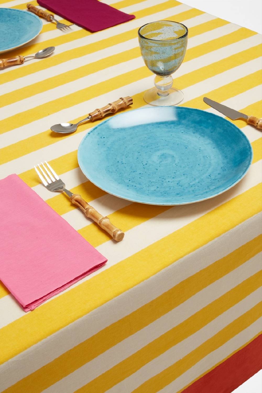 Lisa Corti telo cotone 140x240cm la veste x lisa corti nizam stripes sun yellow natural Negozi Online