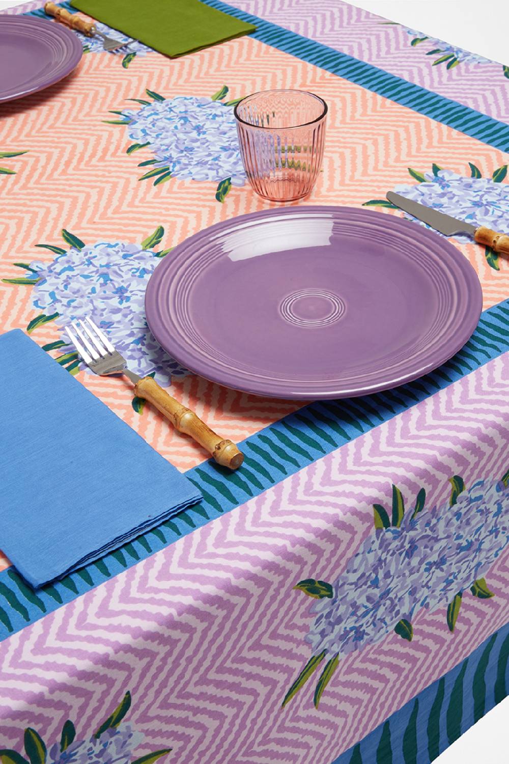 Lisa Corti telo cotone 140x240cm oleander lilac peach Acquista Ora