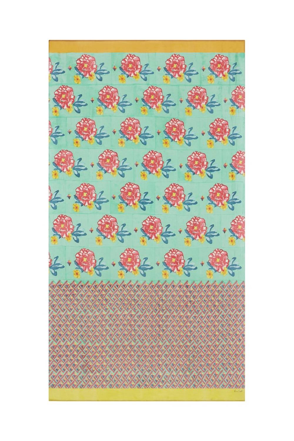 Lisa Corti scialle seta 100x200cm ramye aqua Offerta